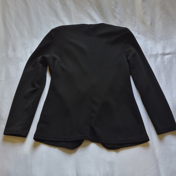 SHEIN Black Open Front Blazer Jacket Women’s Medium Cardigan Style - Picture 3 of 5